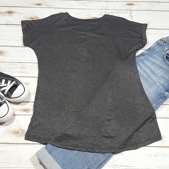 "Choose Your Happy" Graphic Short Sleeve Top - Picture 5 of 6